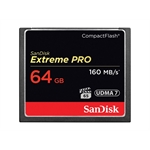 SANDISK CF EXTREME PRO 64GB - (VPG 65 - VEL 1066X - R: 160MB/S - W: 150 MB/S) 