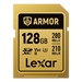 LEXAR SDXC128GB ARMOR GOLD ACCIAIO IP68  