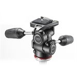 MANFROTTO TESTA 804 A 3 MOVIMENTI CON LEVE RICHIUDIBILI E SGANCIO RC - MH804-3W