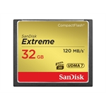 SANDISK CF EXTREME 32GB -  (VPG 20 - VEL 800X - R: 120MB/S - W: 85 MB/S)