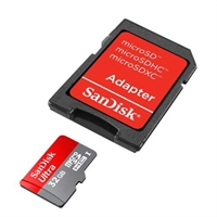 SANDISK MICRO SD ULTRA 32 GB + ADATT SD (653x 98MB/S)