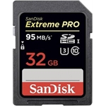 SANDISK SD EXTREME PRO 32GB ( V30; U3; UHS I; C10; R: 95MB/S; W: 90MB/S )